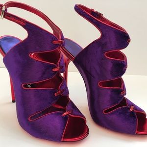 Women's TOM FORD Margo Velvet Purple Even. Sandal